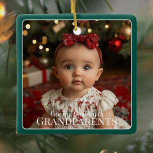 Onze eerste kerst als grootouders Kleinkind Keramisch Ornament