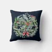 Onze eerste kerst als grootouders Modern Wreatn Kussen (Achterkant)