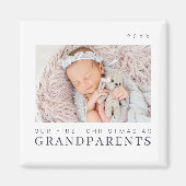 Onze eerste kerst als grootouders Moderne afbeeldi Magneet (Voorkant)