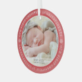 Onze eerste kerst als grootouders Moderne foto Glas Ornament (Voorkant links)