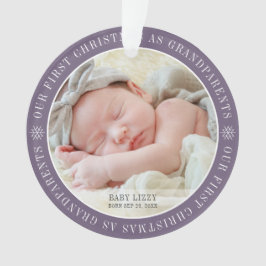 Onze eerste kerst als grootouders Moderne foto Ornament
