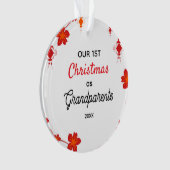 Onze eerste kerst als grootouders ornament (voorkant)
