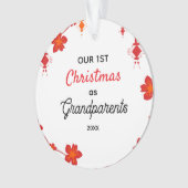 Onze eerste kerst als grootouders ornament (voorkant)