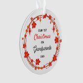 Onze eerste kerst als grootouders ornament (voorkant)