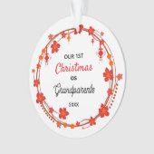 Onze eerste kerst als grootouders ornament (voorkant)