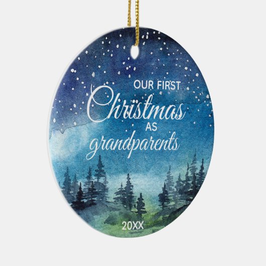 Onze eerste kerst als grootouders Ornament (Rechts)