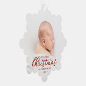 Onze eerste kerst als grootouders ornament kaart (Rechts)