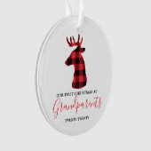 Onze eerste kerst als grootouders Pset Foto Ornament (voorkant)