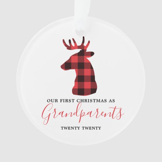 Onze eerste kerst als grootouders Pset Foto Ornament (voorkant)