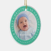 Onze eerste kerst als grootouders van moderne tijd keramisch ornament (Rechts)