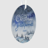 Onze eerste kerst als grootouders-versiering ornament (voorkant)