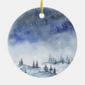 Onze eerste kerst als grootouders Waterverf Keramisch Ornament (Achterkant)