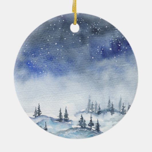 Onze eerste kerst als grootouders Waterverf Keramisch Ornament (Achterkant)