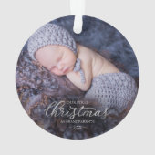 Onze eerste kerst als grootouders zilverfolie ornament (achterkant)