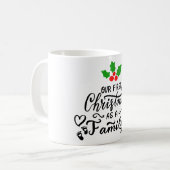 Onze eerste kerst als kerstgezin koffiemok (Voorkant links)