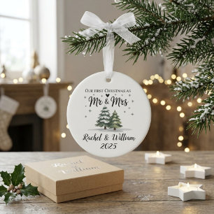 Onze Eerste Kerst als Koppel Boom Ornament