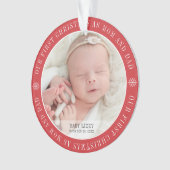 Onze eerste kerst als mam & pap Modern twee foto Ornament (voorkant)