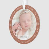 Onze eerste kerst als mam & pap Modern twee foto Ornament (voorkant)