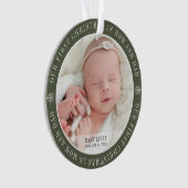 Onze eerste kerst als mam & pap Modern twee foto Ornament (voorkant)