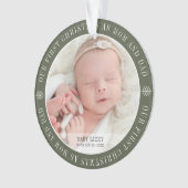 Onze eerste kerst als mam & pap Modern twee foto Ornament (voorkant)