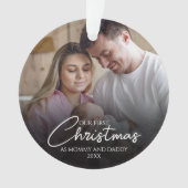 Onze eerste kerst als mama en papa foto ornament (voorkant)