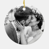 Onze Eerste Kerst Als Meneer En Mevrouw Keramisch Ornament (Achterkant)