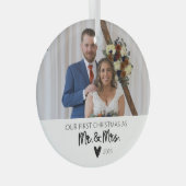 Onze eerste kerst als meneer en mevrouw Ornament (Voorkant Rechts)