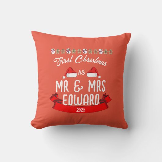 Onze eerste kerst als meneer en mevrouw pasgetrouw kussen (Voorkant)