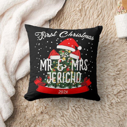 Onze eerste kerst als meneer en mevrouw pasgetrouw kussen (Deken)