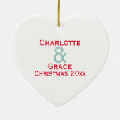 Onze eerste kerst als mevrouw en mevrouw Lesbian T Keramisch Ornament (Achterkant)