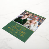 Onze eerste kerst als mevrouw Lgbt Folie Holiday Folie Feestdagenkaart (Gedraaid)