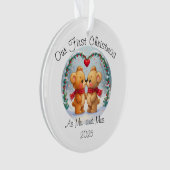 Onze eerste kerst als mijnheer en mevrouw – 2025 ornament (voorkant)