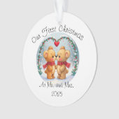 Onze eerste kerst als mijnheer en mevrouw – 2025 ornament (voorkant)