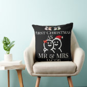 Onze eerste kerst als mijnheer en mevrouw pasgetro kussen (Stoel)
