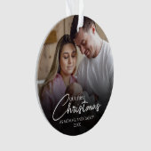 Onze Eerste Kerst Als Moeder En Vader Foto Ornament (voorkant)