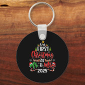 Onze eerste kerst als Mr& Mrs 2025 Xmas Coup Sleutelhanger (Voorkant)