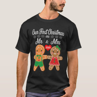Onze eerste kerst als Mr en Mrs 2020 peperkoek T-shirt