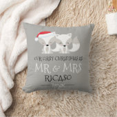 Onze eerste kerst als Mr en Mrs - Fox thema Kussen (Deken)