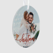 Onze eerste kerst als Mr. en Mrs. Simple Elegant Ornament (voorkant)