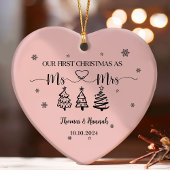 Onze eerste kerst als Mr en Mrs Wedding Date Ornament