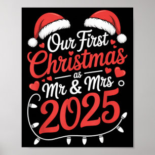 Onze eerste kerst als Mr. Mrs. 2025 Getrouwde Kopp Poster