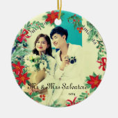 Onze eerste kerst als Mr & Mrs Ceramic ornament (Voorkant)