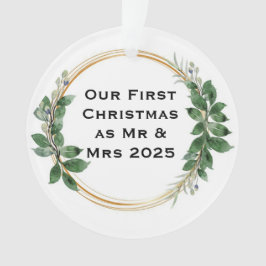Onze eerste kerst als Mr & Mrs Elegant ornament