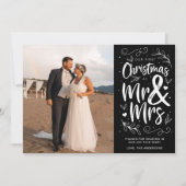 Onze eerste kerst als Mr. & Mrs. Feestdagenkaart (Voorkant)