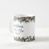 Onze eerste kerst als Mr & Mrs Keepsake Koffiemok (Voorkant links)