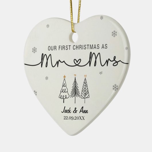 Onze eerste kerst als Mr & Mrs Ornament (Links)