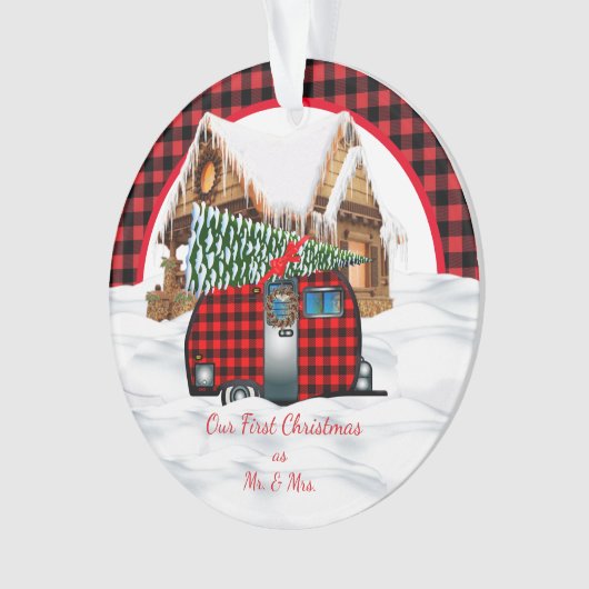 Onze eerste kerst als Mr. & Mrs. Ornament (voorkant)