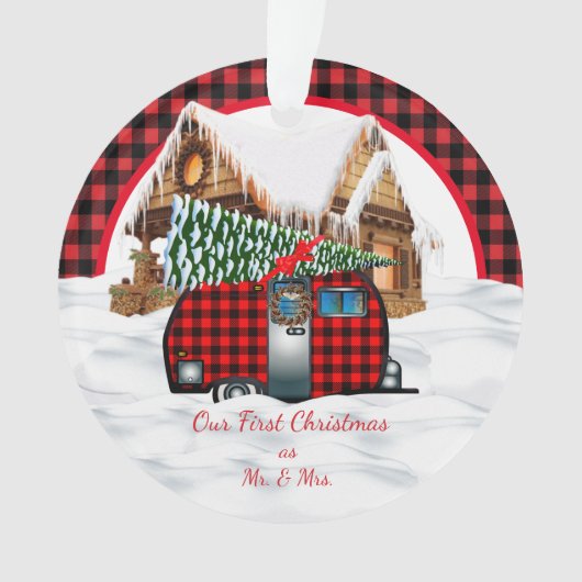 Onze eerste kerst als Mr. & Mrs. Ornament (voorkant)