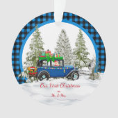 Onze eerste kerst als Mr. & Mrs. Ornament (voorkant)