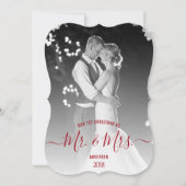 Onze eerste kerst als Mr. & Mrs Photo Holiday Feestdagenkaart (Voorkant)